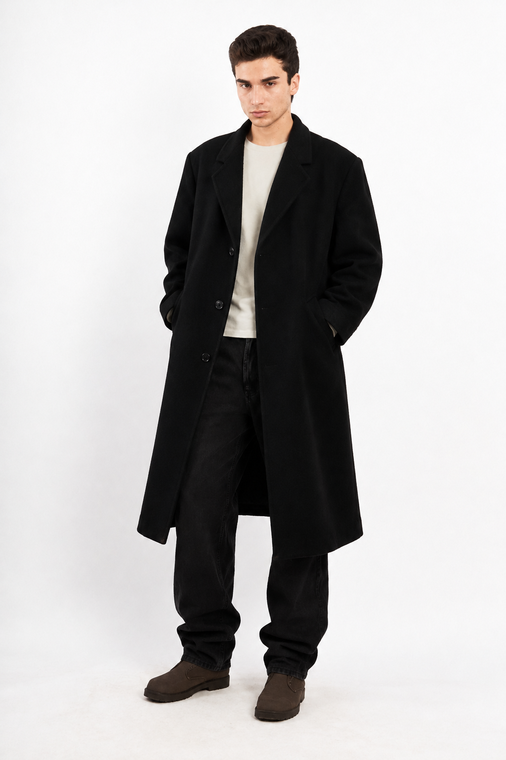 2000 Vintage Hugo Boss Wool Trench Coat (M/L)
