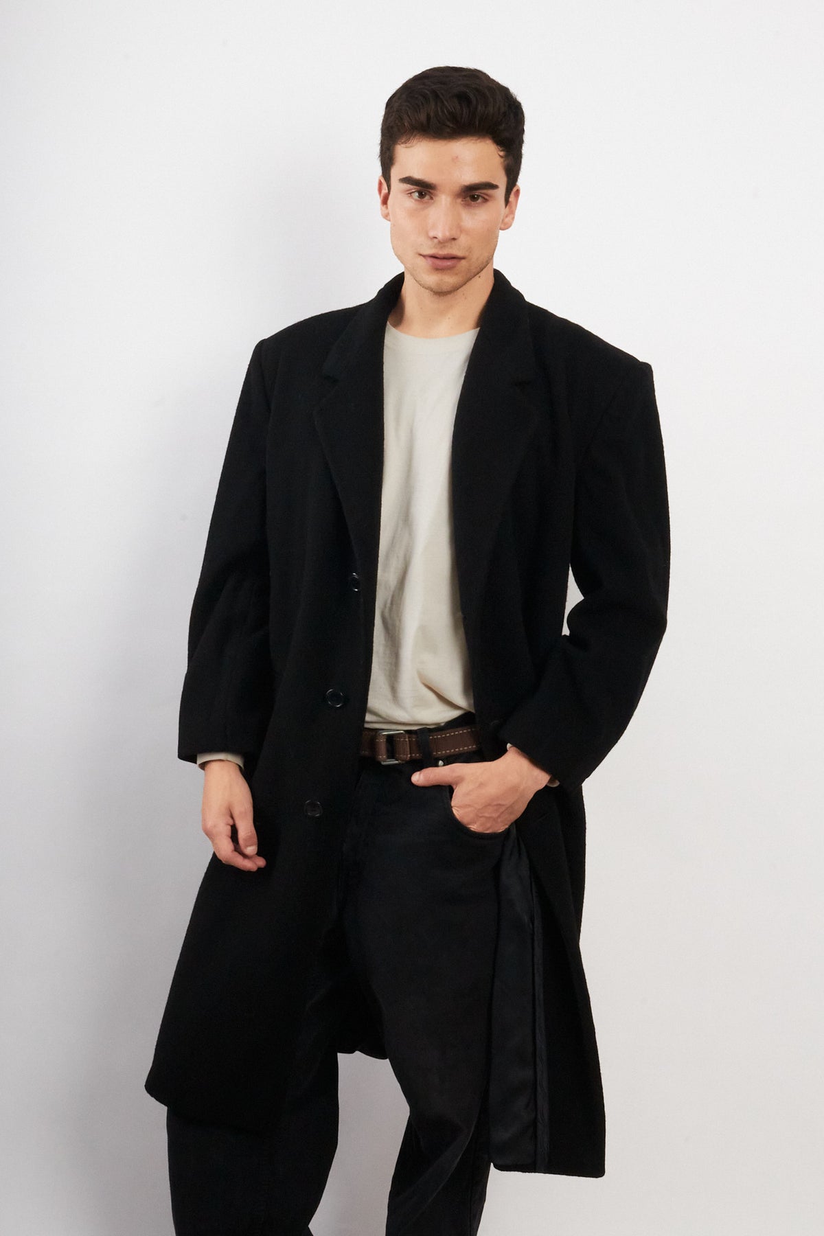 2000 Vintage Hugo Boss Wool Trench Coat (M/L)