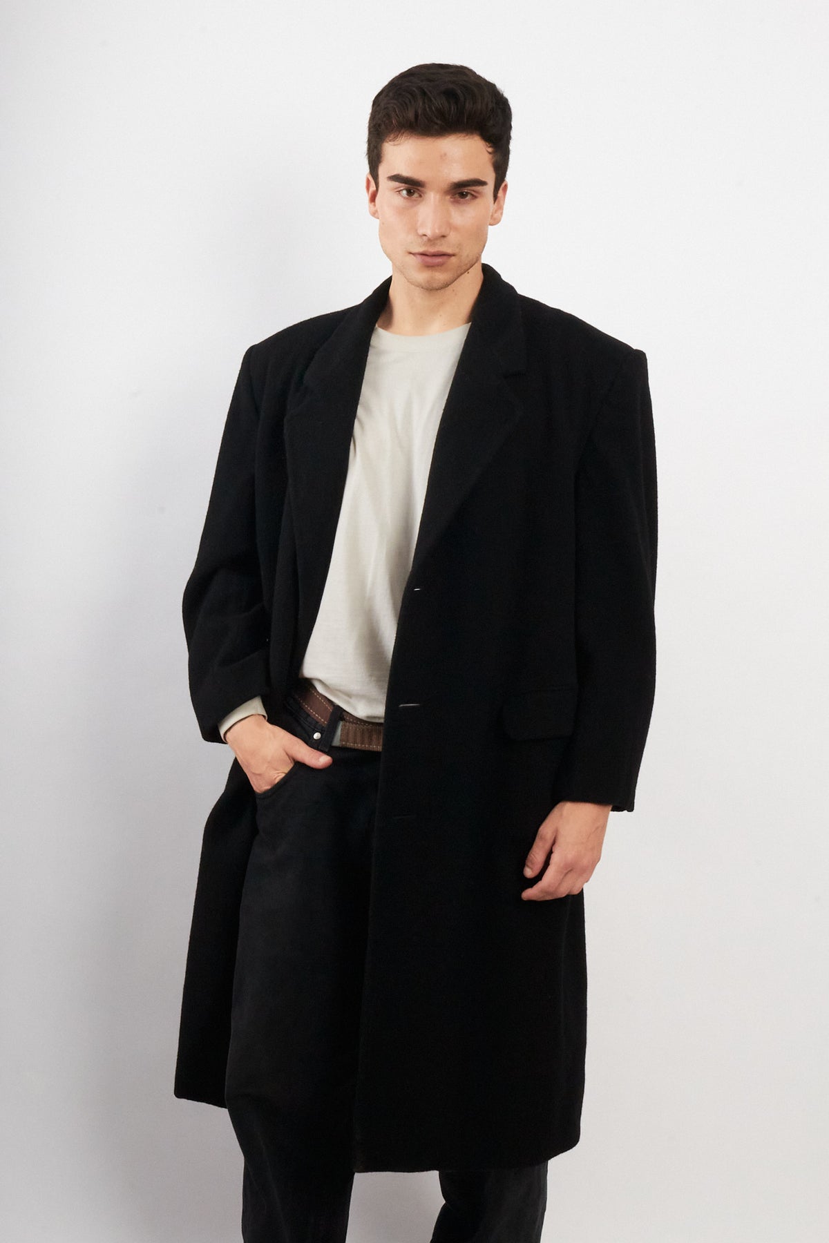 2000 Vintage Hugo Boss Wool Trench Coat (M/L)