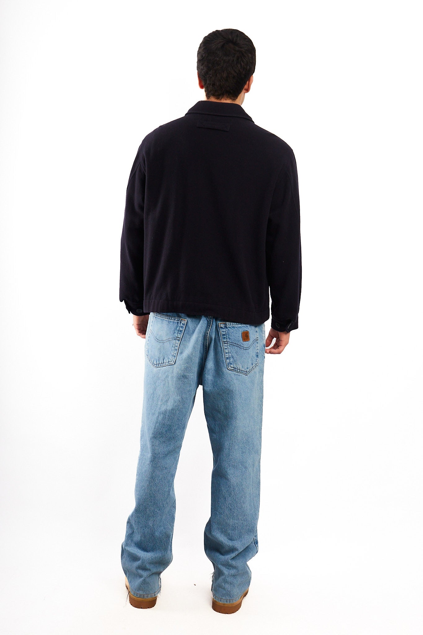 1990 Vintage Tommy Hilfiger Midnight Navy Wool Harrington (M/L)