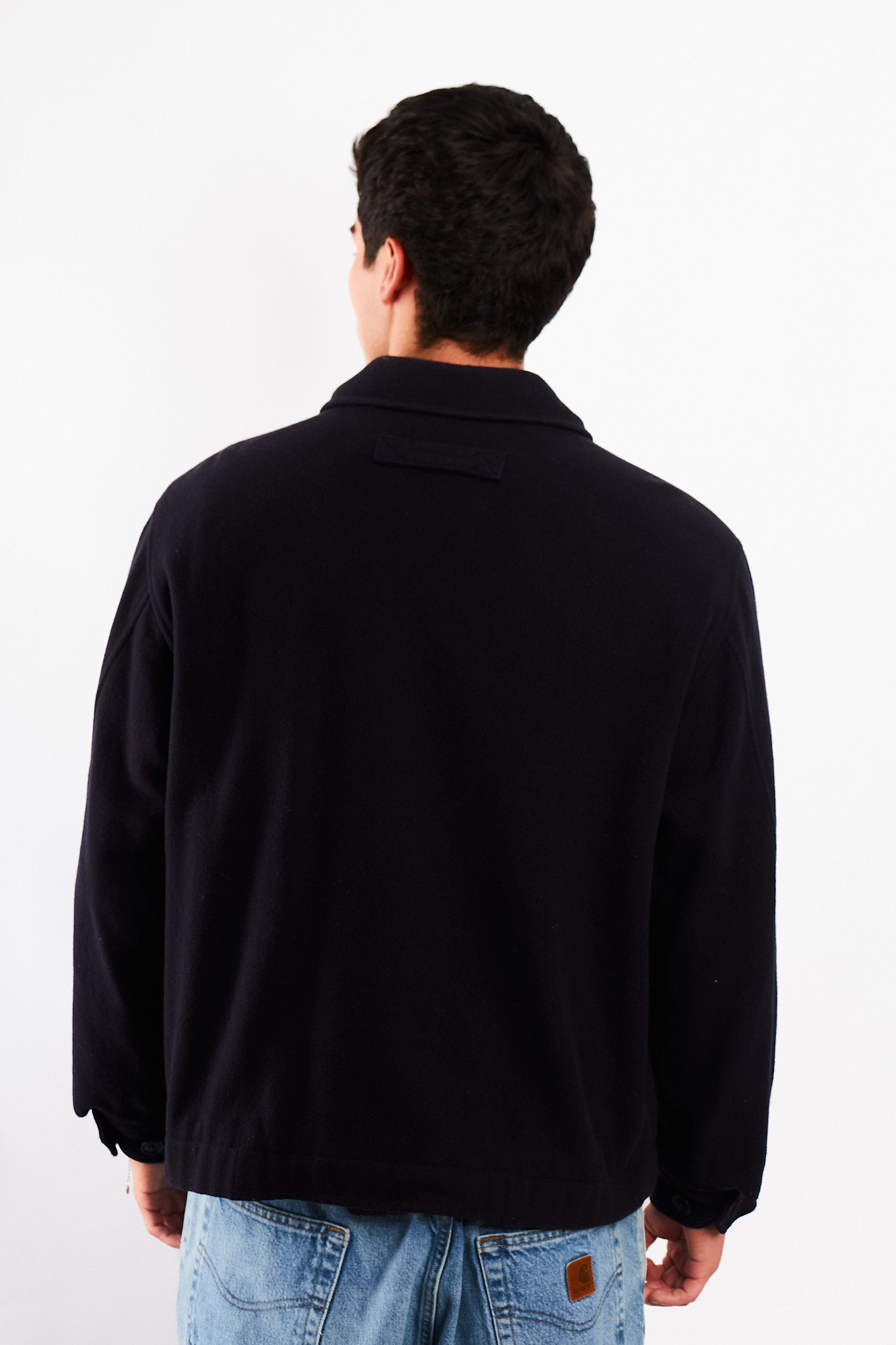 1990 Vintage Tommy Hilfiger Midnight Navy Wool Harrington (M/L)