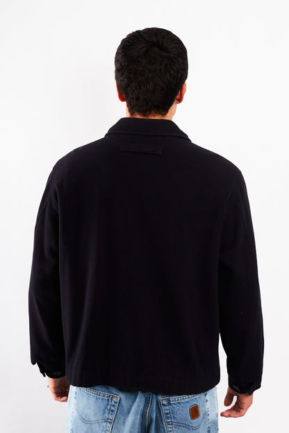 1990 Vintage Tommy Hilfiger Midnight Navy Wool Harrington (M/L)