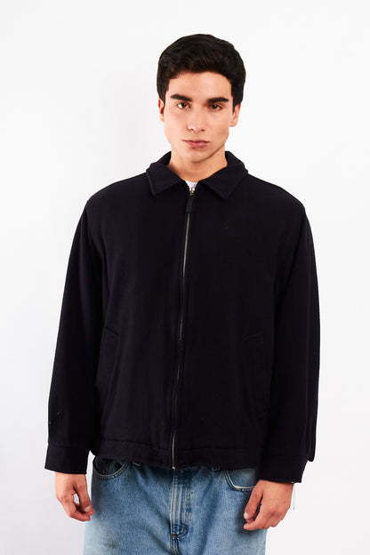 1990 Vintage Tommy Hilfiger Midnight Navy Wool Harrington (M/L)