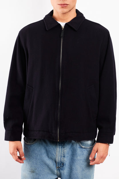 1990 Vintage Tommy Hilfiger Midnight Navy Wool Harrington (M/L)