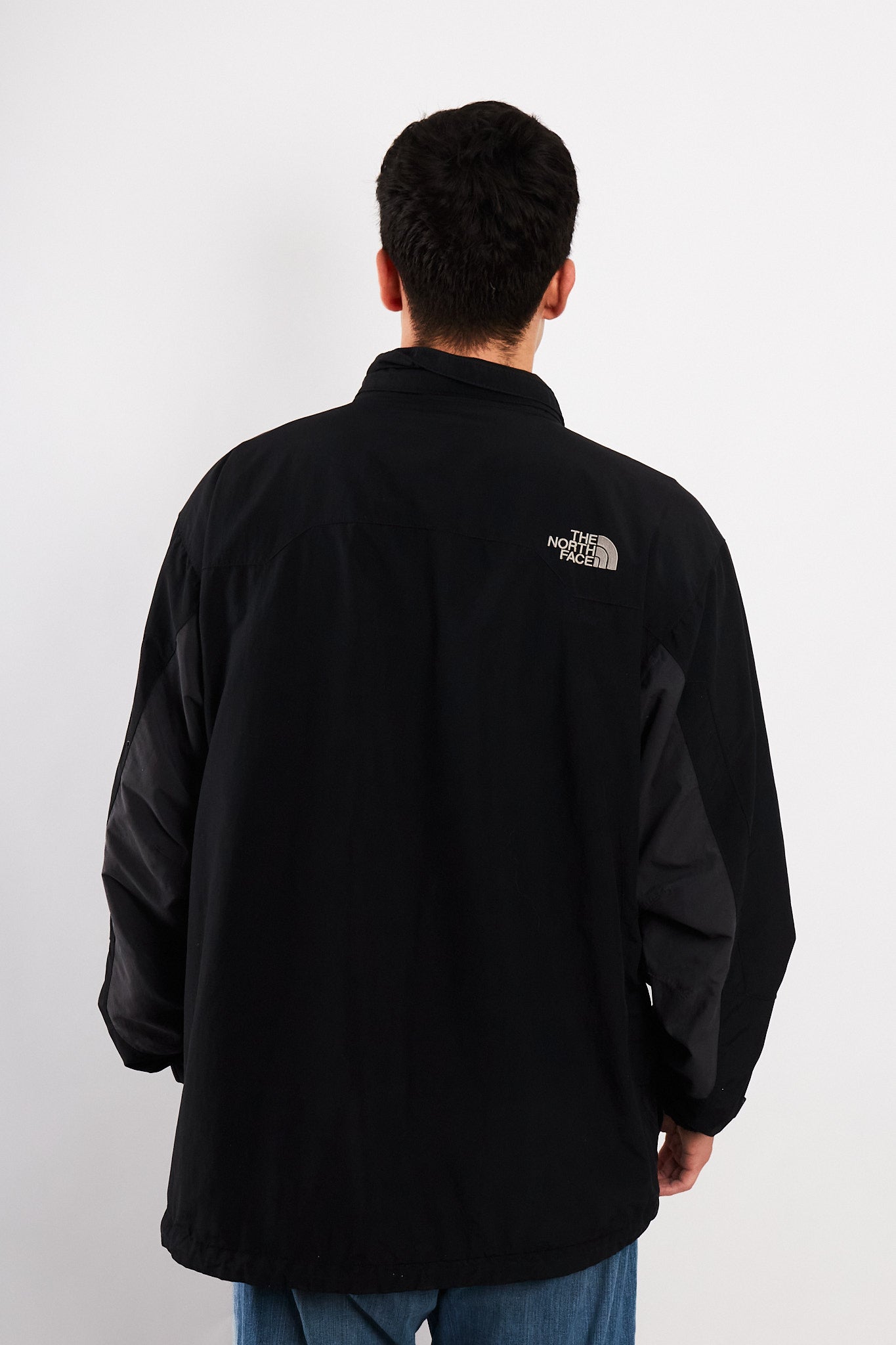 2000 Vintage The North Face Gray n' Black Gorpcore Impermeable Jacket (L/XL)
