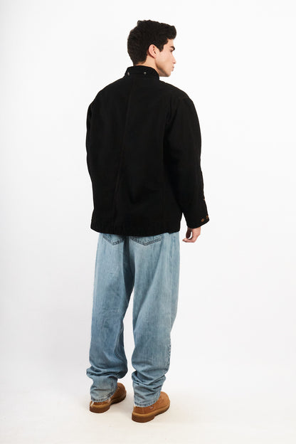 2000 Vintage Carhartt CO02 Black Michigan Chore Coat (M/L)