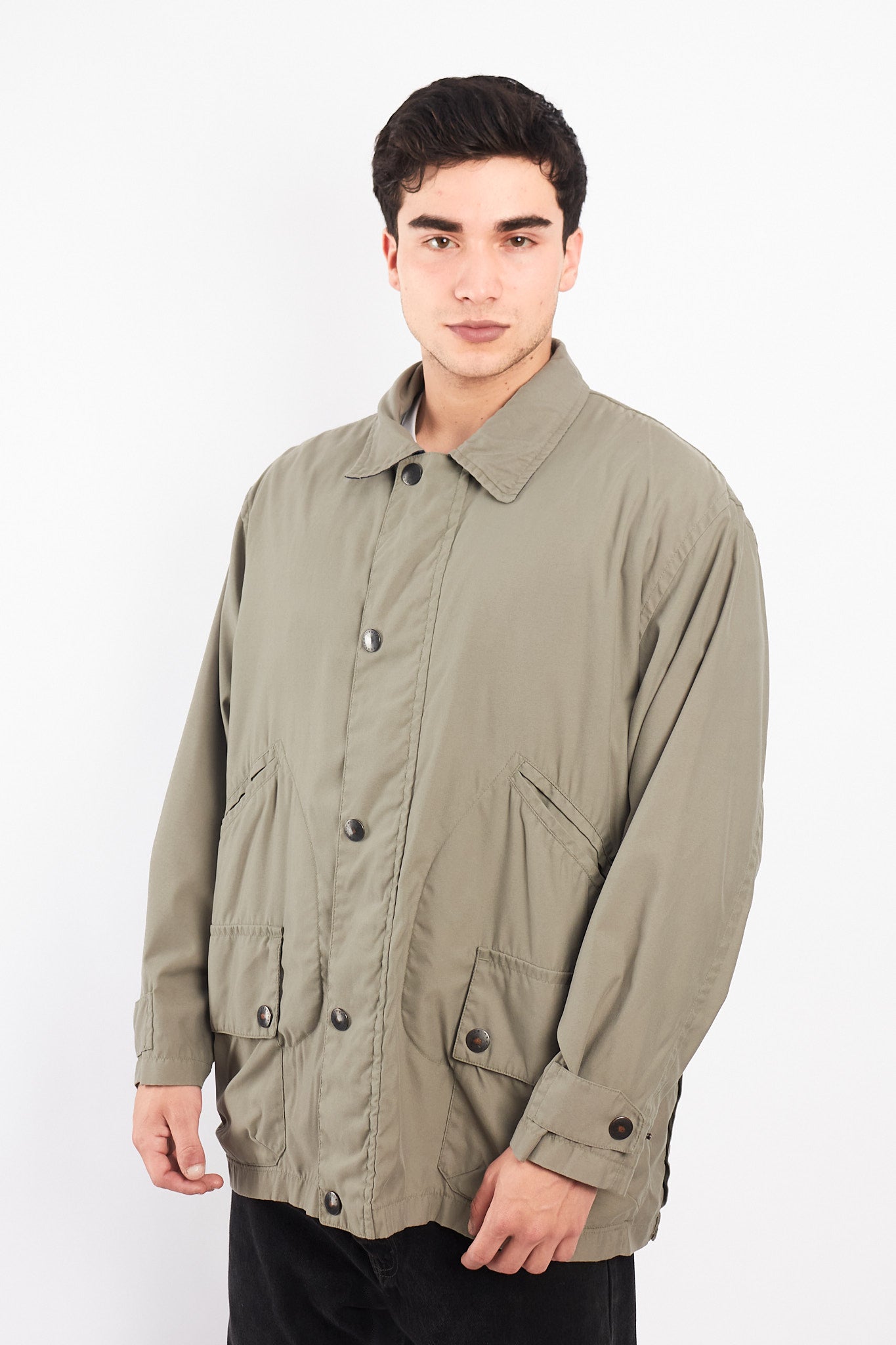 1990 Vintage Nautica Olive Green Coat (M/L)
