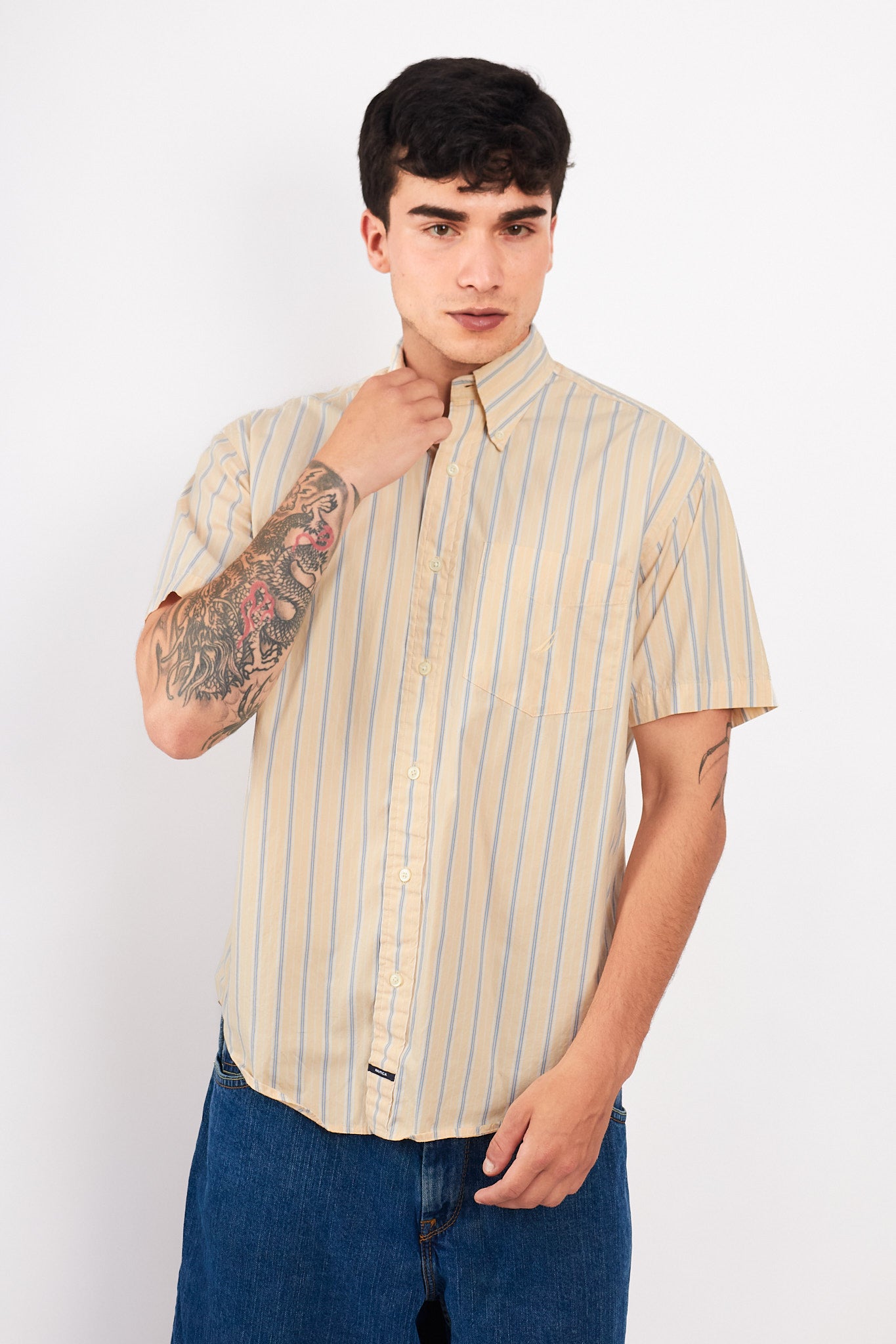 2000 Nautica Striped Shirt (M)