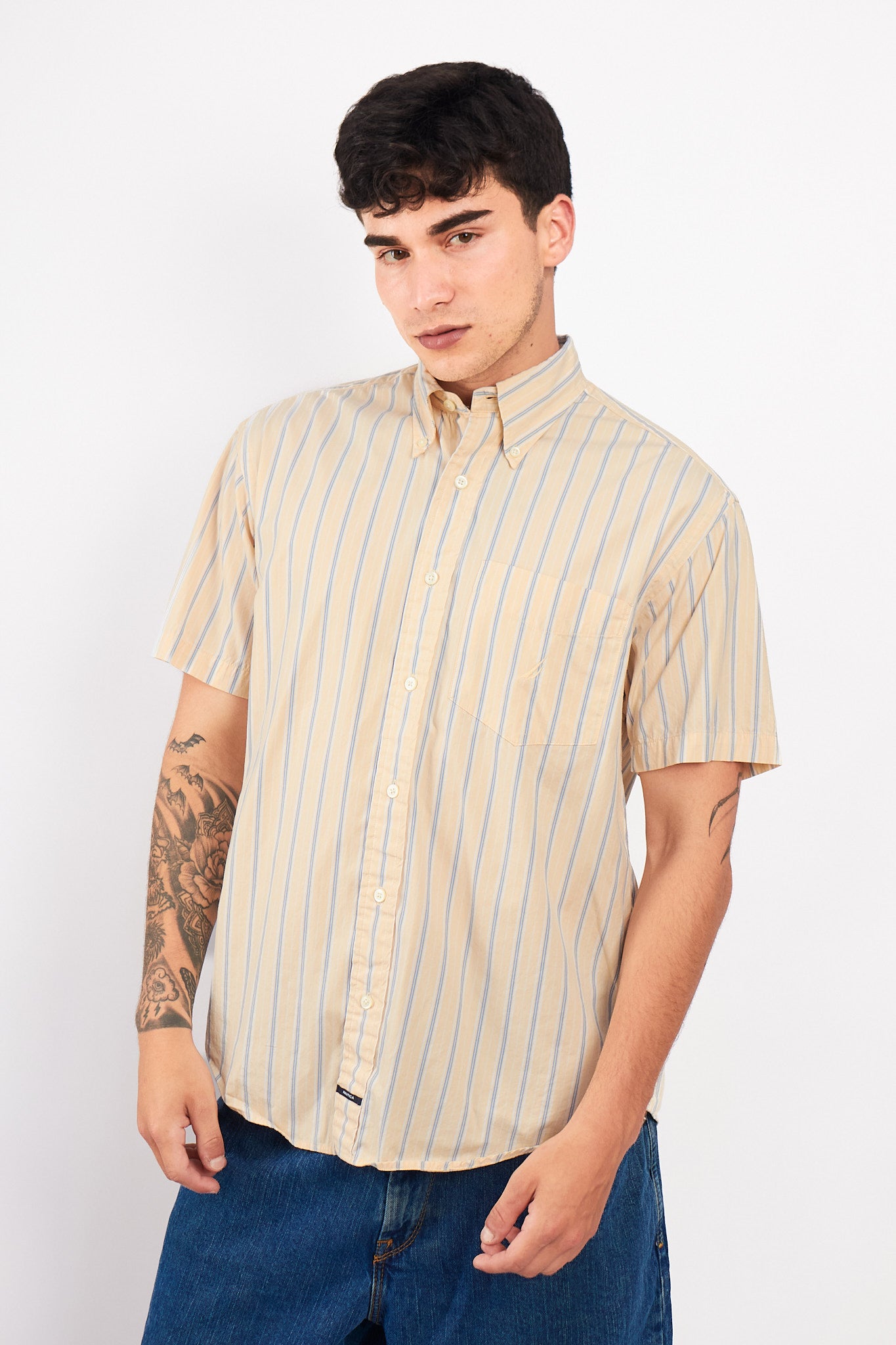 2000 Nautica Striped Shirt (M)