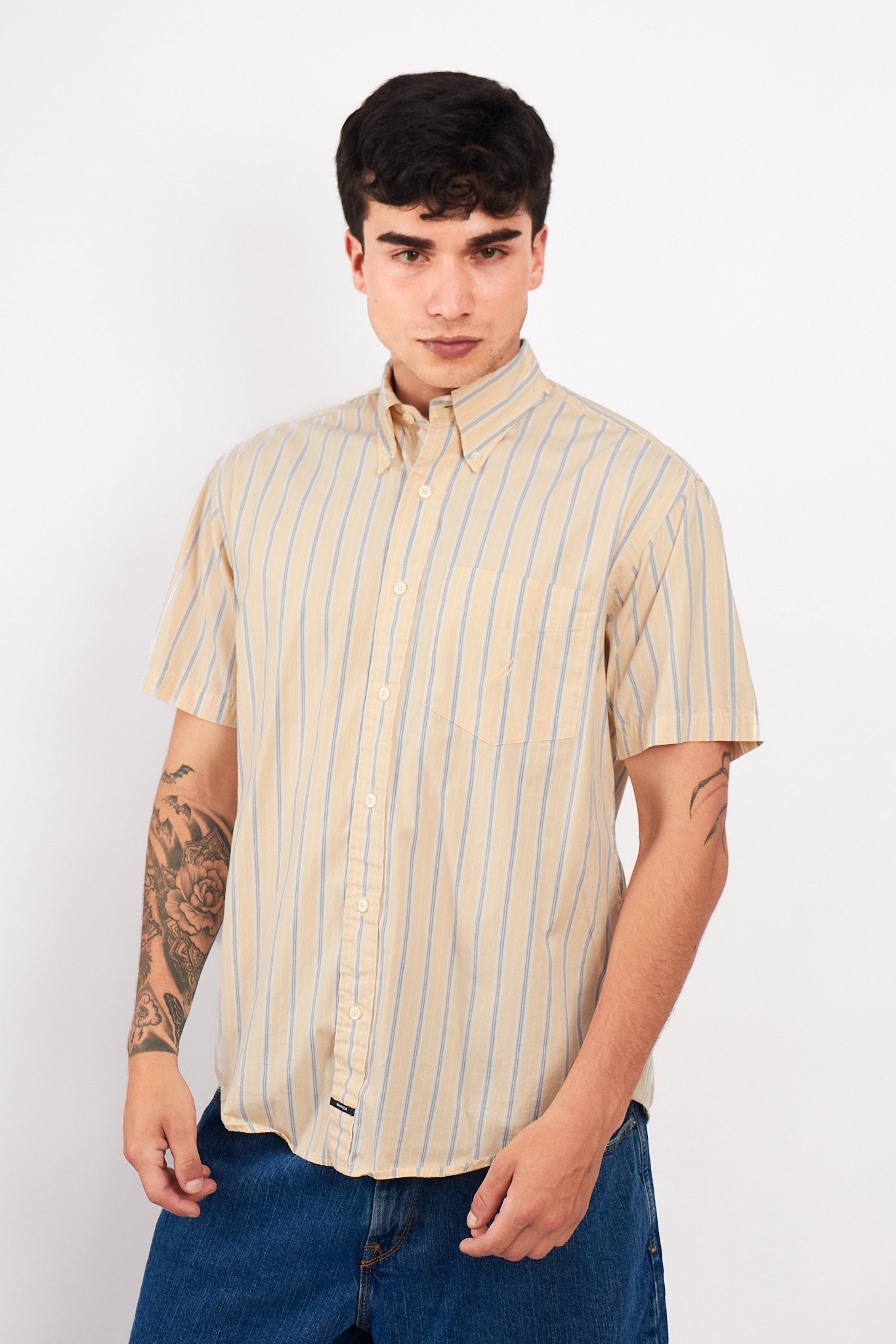 2000 Nautica Striped Shirt (M)