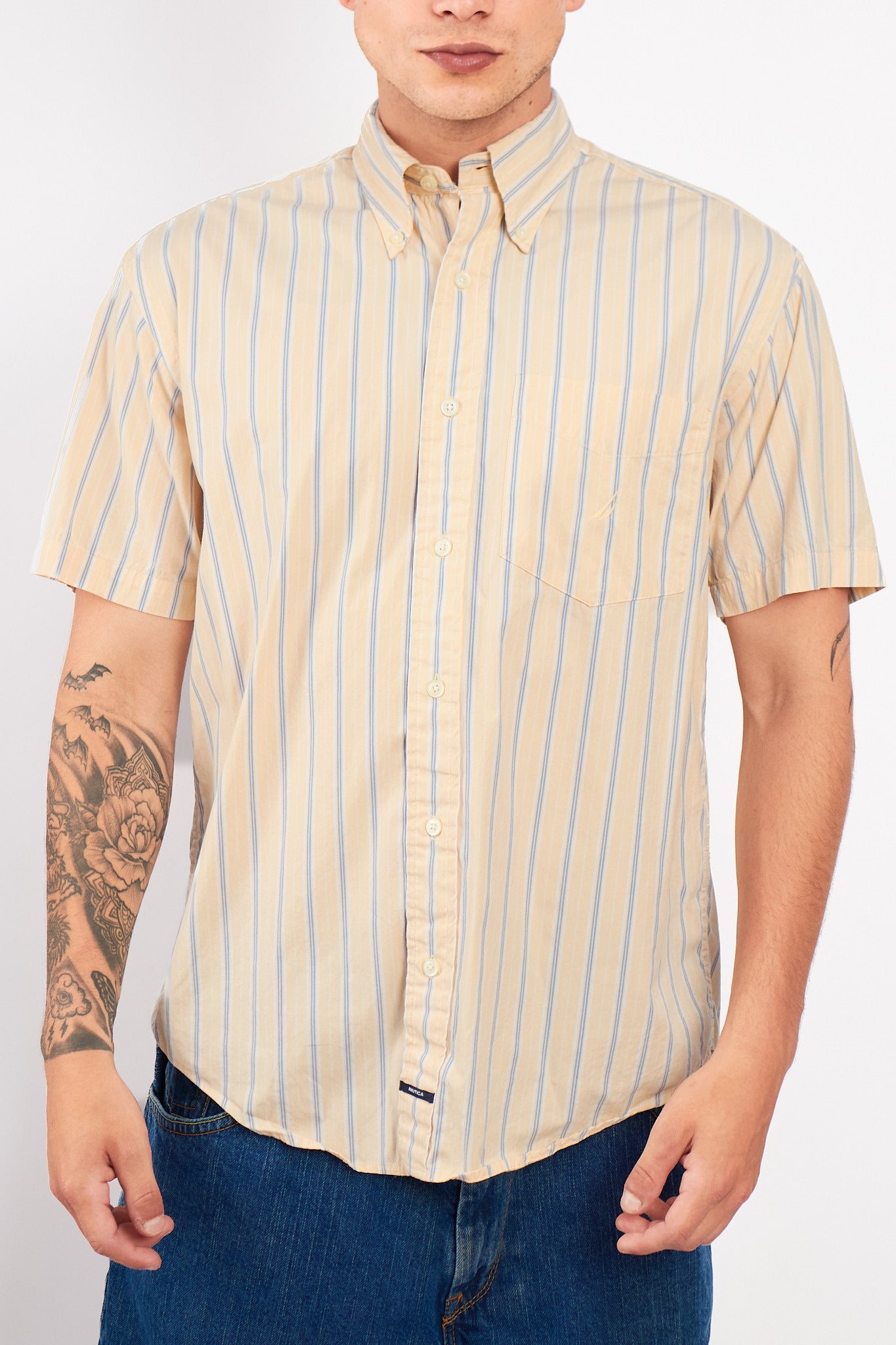 2000 Nautica Striped Shirt (M)