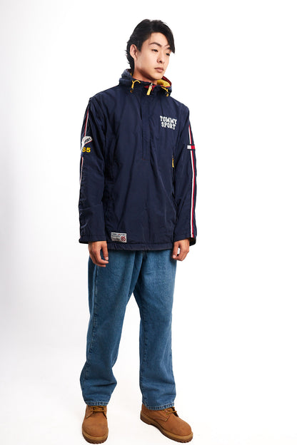1990  Vintage Tommy Sport Big Logo Convertible Jacket/Vest (M/L)