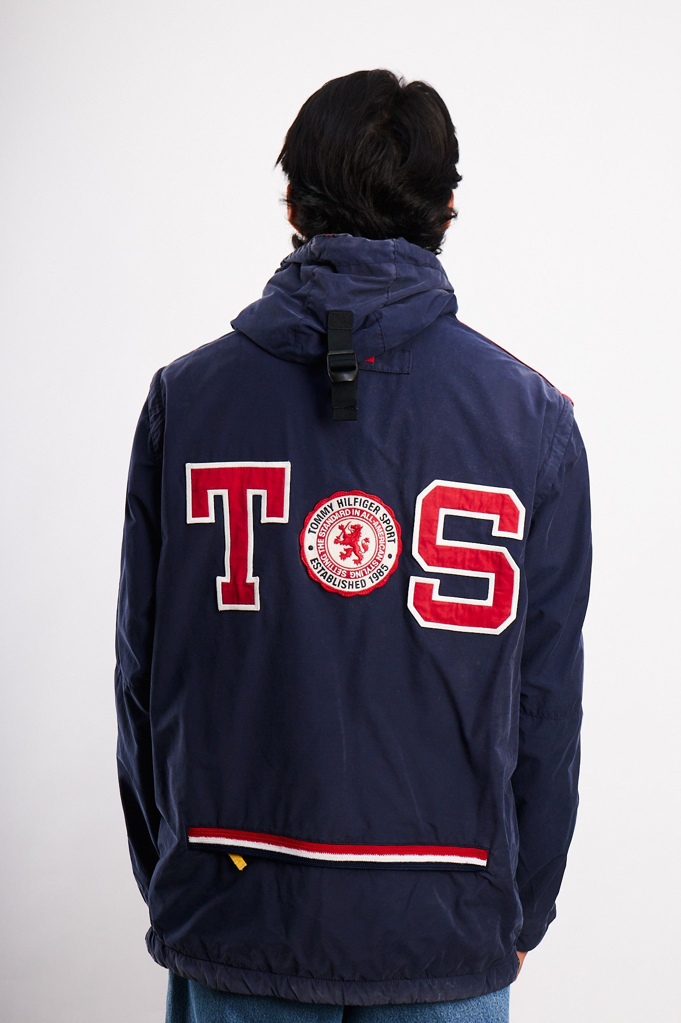 1990  Vintage Tommy Sport Big Logo Convertible Jacket/Vest (M/L)