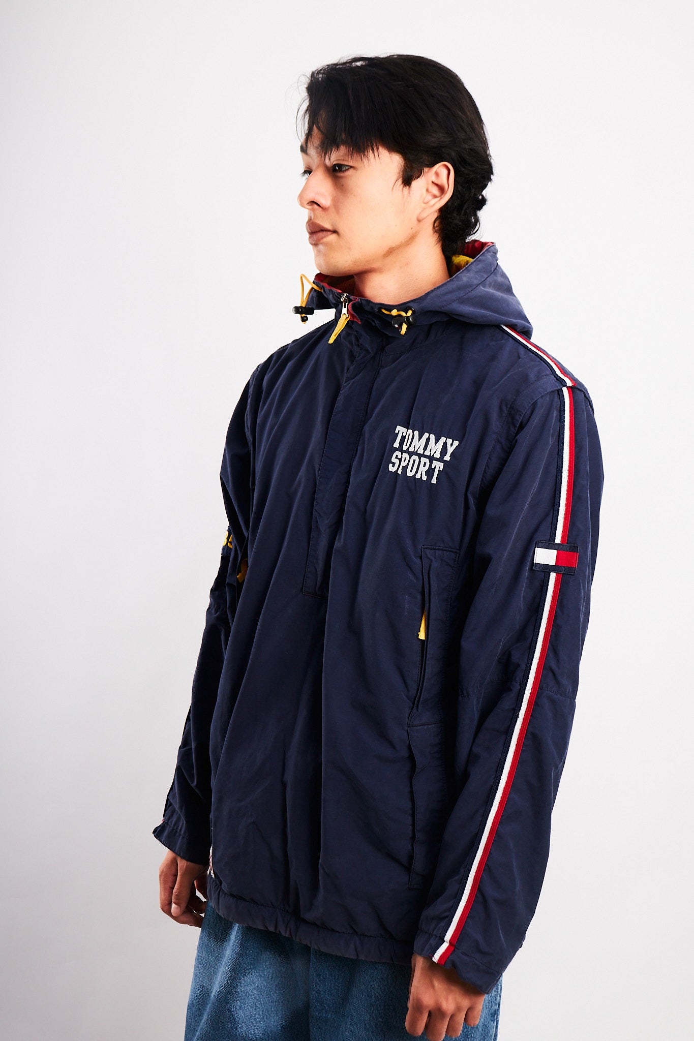 1990  Vintage Tommy Sport Big Logo Convertible Jacket/Vest (M/L)