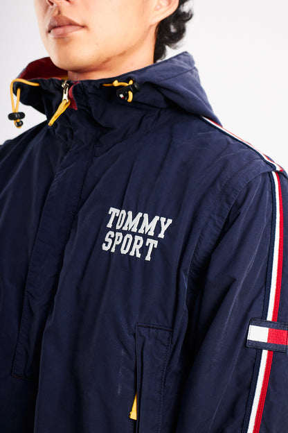 1990  Vintage Tommy Sport Big Logo Convertible Jacket/Vest (M/L)