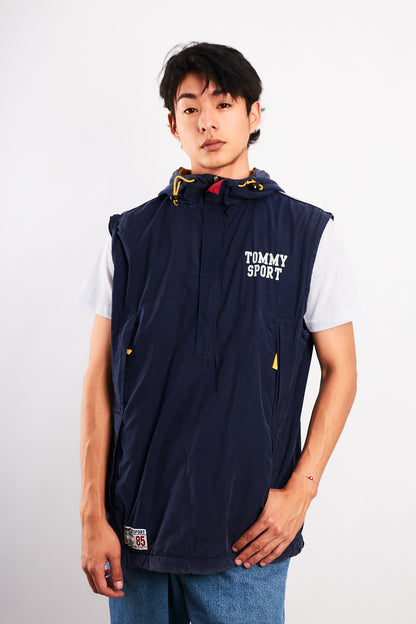 1990  Vintage Tommy Sport Big Logo Convertible Jacket/Vest (M/L)