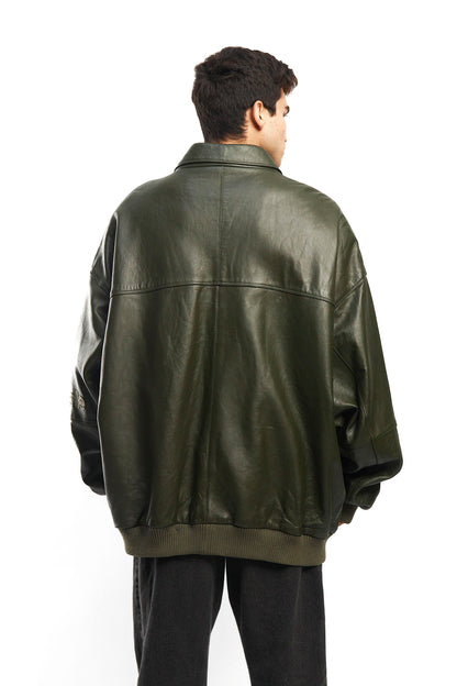 2000 Pelle Pelle By Marc Buchanan Olive Green Leather Jacket (XL/XXL)