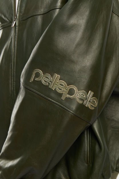 2000 Pelle Pelle By Marc Buchanan Olive Green Leather Jacket (XL/XXL)