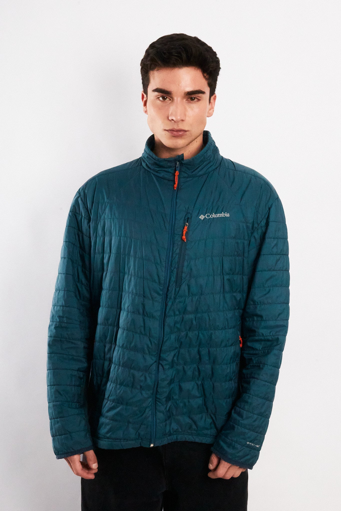 2000 Vintage Columbia Steel Blue Omniheat Puffer Jacket (L/XL)