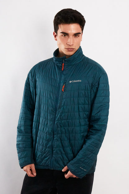 2000 Vintage Columbia Steel Blue Omniheat Puffer Jacket (L/XL)