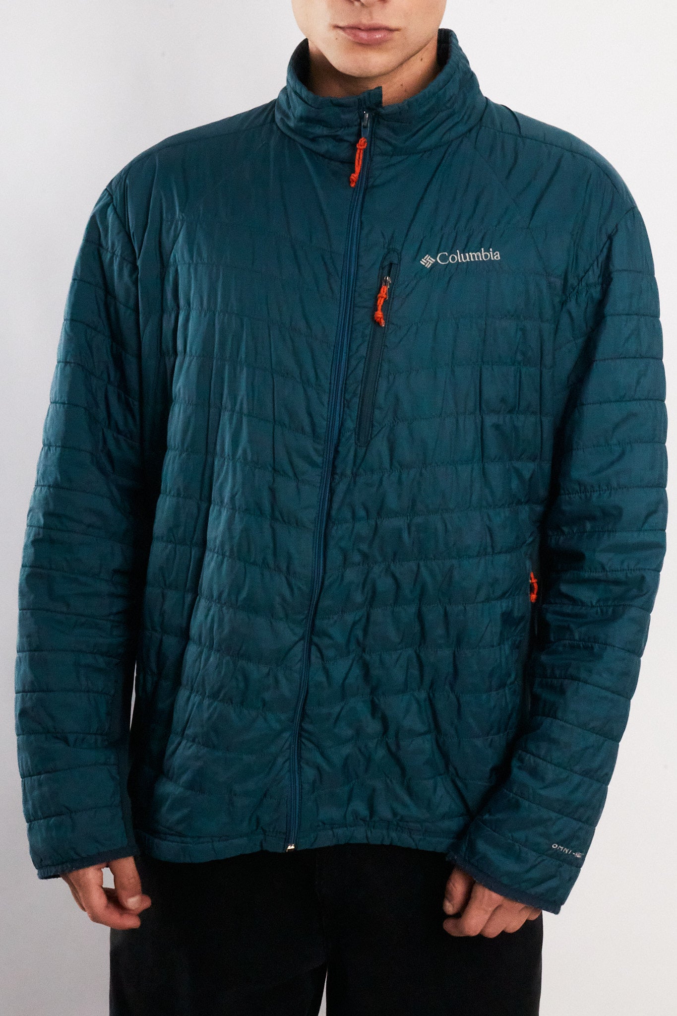 2000 Vintage Columbia Steel Blue Omniheat Puffer Jacket (L/XL)