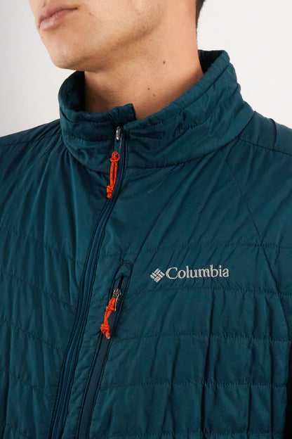 2000 Vintage Columbia Steel Blue Omniheat Puffer Jacket (L/XL)
