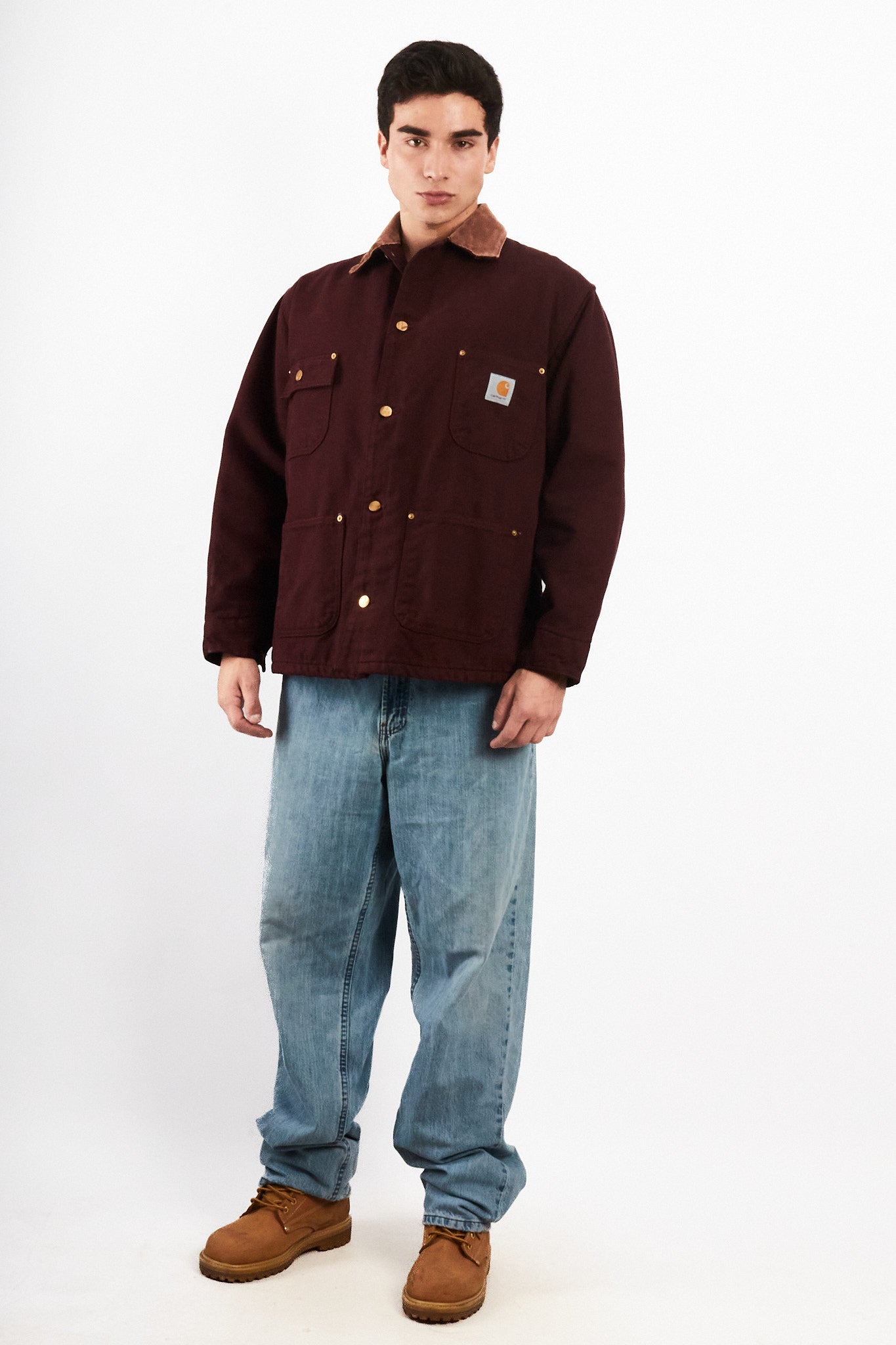 Vintage Carhartt CBO446 Wine Michigan Chore Coat (M/L)