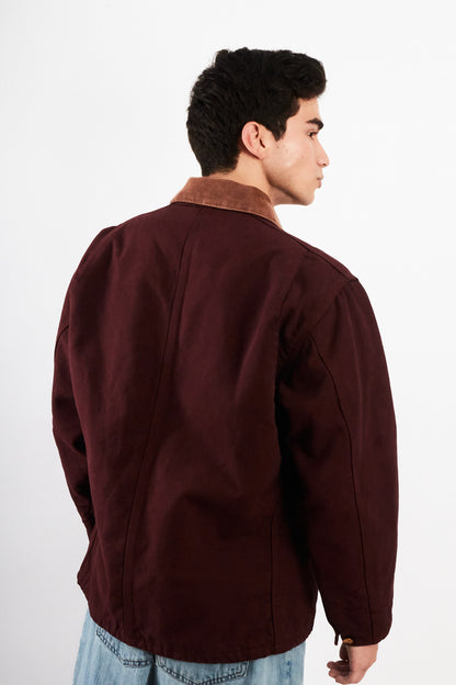 Vintage Carhartt CBO446 Wine Michigan Chore Coat (M/L)