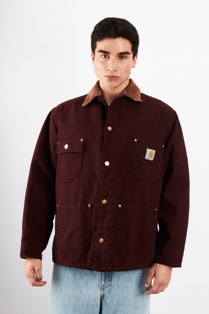 Vintage Carhartt CBO446 Wine Michigan Chore Coat (M/L)