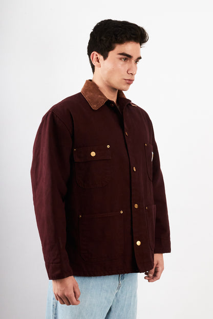 Vintage Carhartt CBO446 Wine Michigan Chore Coat (M/L)