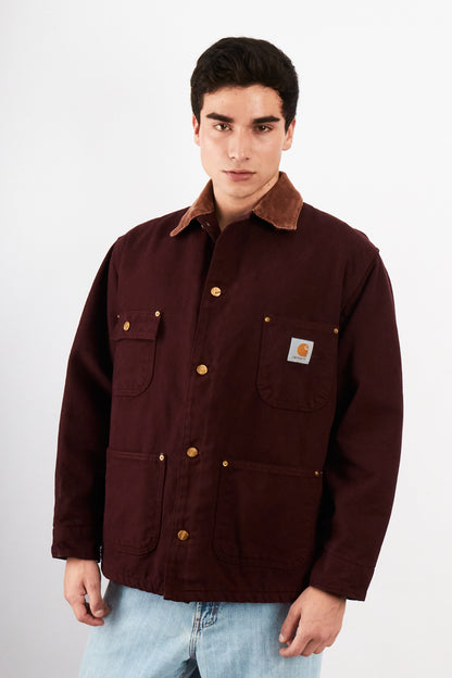 Vintage Carhartt CBO446 Wine Michigan Chore Coat (M/L)