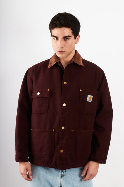 Vintage Carhartt CBO446 Wine Michigan Chore Coat (M/L)
