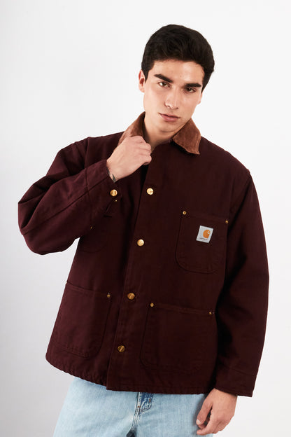 Vintage Carhartt CBO446 Wine Michigan Chore Coat (M/L)