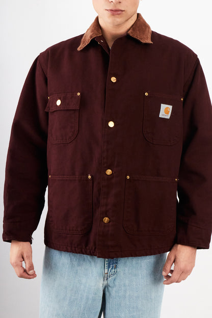 Vintage Carhartt CBO446 Wine Michigan Chore Coat (M/L)