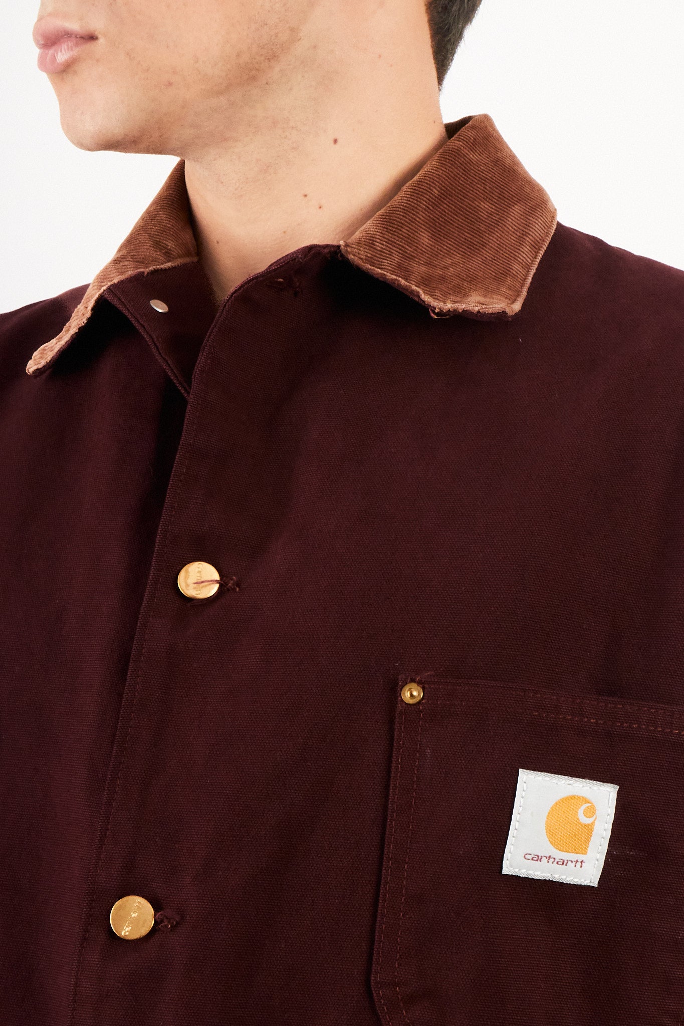 Vintage Carhartt CBO446 Wine Michigan Chore Coat (M/L)