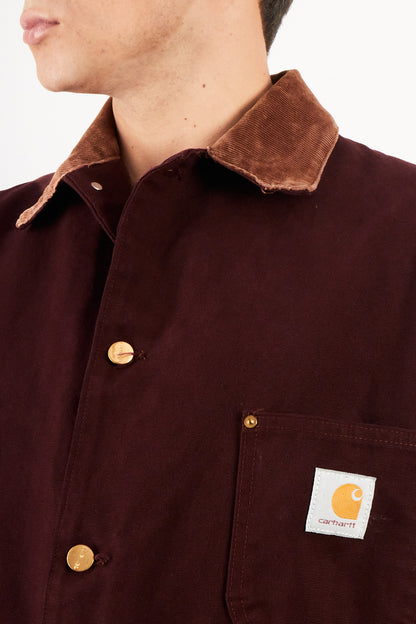 Vintage Carhartt CBO446 Wine Michigan Chore Coat (M/L)