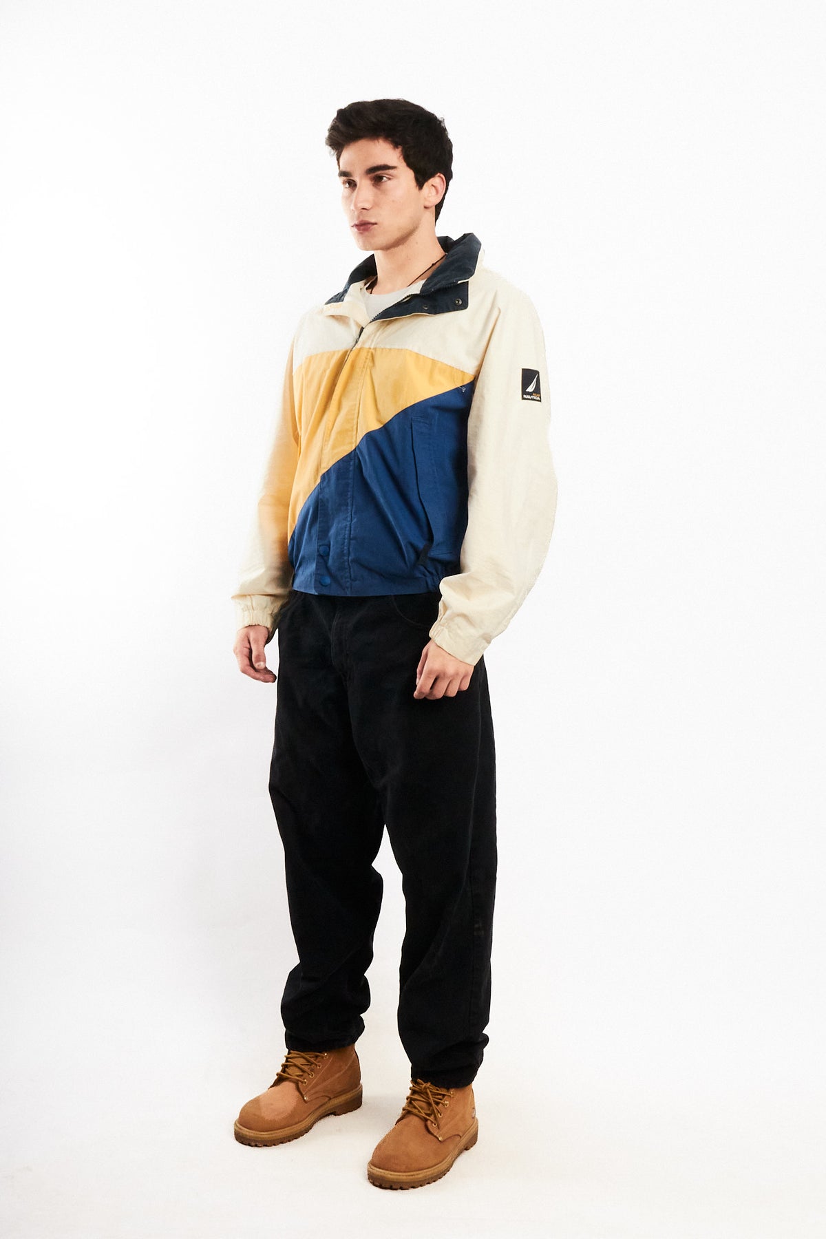 1990 Vintage Nautica Colorblock Big Flag Impermeable Jacket (M)
