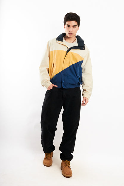 1990 Vintage Nautica Colorblock Big Flag Impermeable Jacket (M)