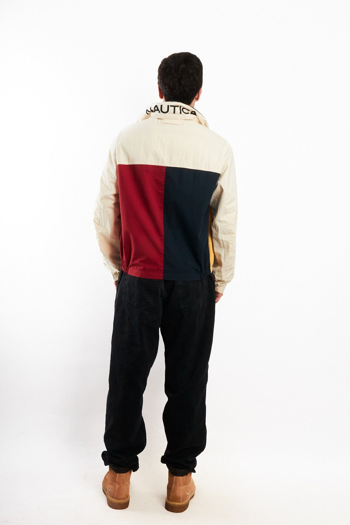 1990 Vintage Nautica Colorblock Big Flag Impermeable Jacket (M)