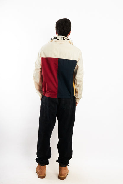 1990 Vintage Nautica Colorblock Big Flag Impermeable Jacket (M)