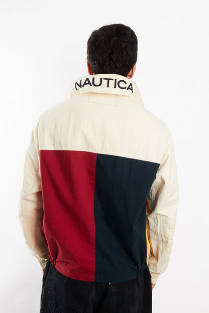 1990 Vintage Nautica Colorblock Big Flag Impermeable Jacket (M)