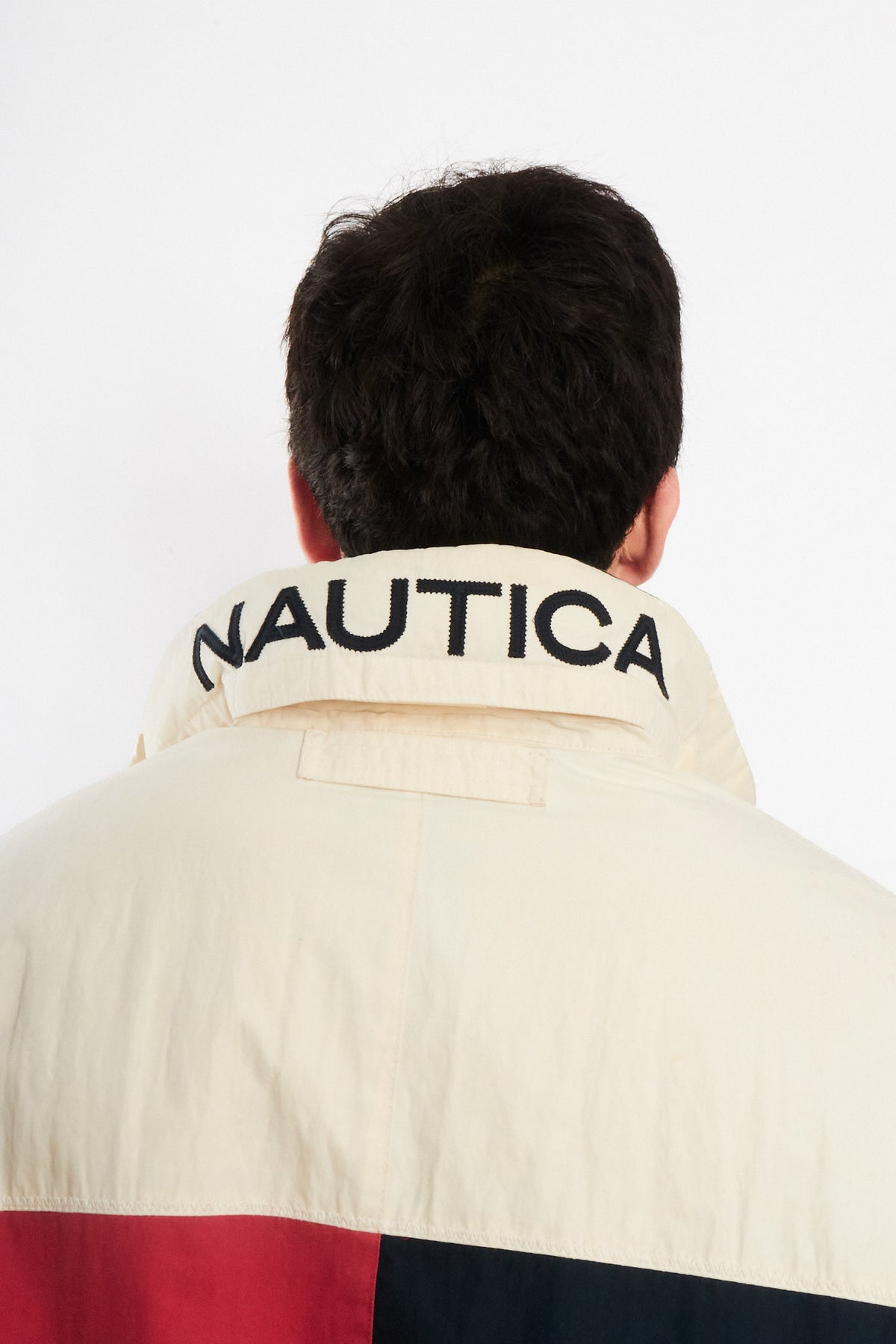 1990 Vintage Nautica Colorblock Big Flag Impermeable Jacket (M)