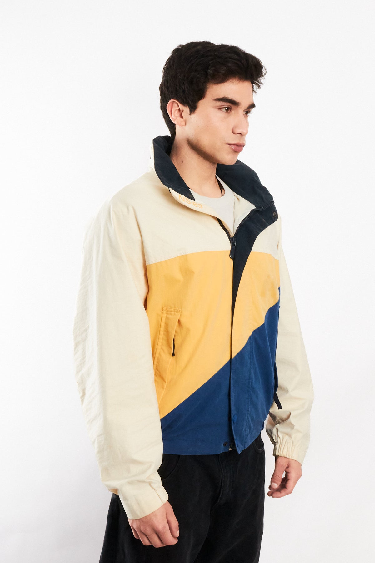 1990 Vintage Nautica Colorblock Big Flag Impermeable Jacket (M)