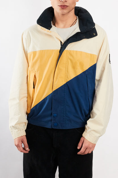 1990 Vintage Nautica Colorblock Big Flag Impermeable Jacket (M)