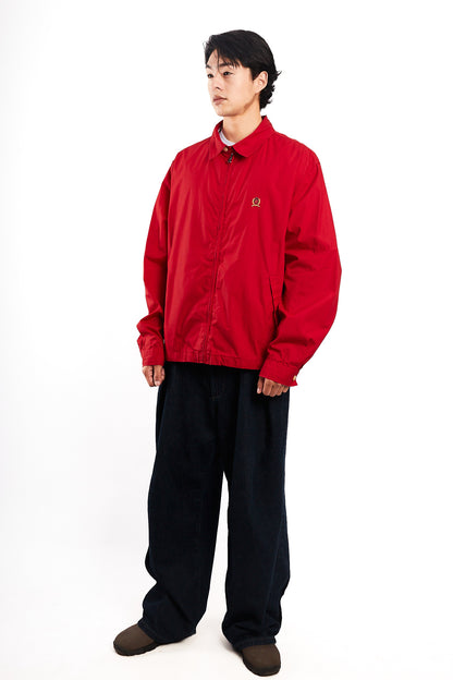 1990 Vintage Tommy Hilfiger Lion's Emblen Crimson Red Harrington (L/XL)