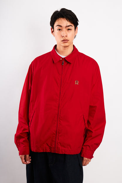 1990 Vintage Tommy Hilfiger Lion's Emblen Crimson Red Harrington (L/XL)