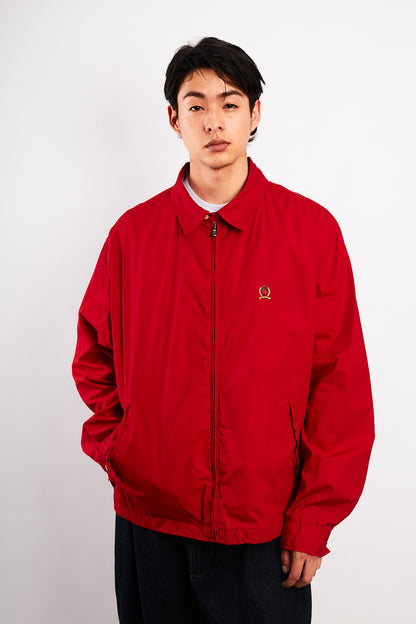 1990 Vintage Tommy Hilfiger Lion's Emblen Crimson Red Harrington (L/XL)