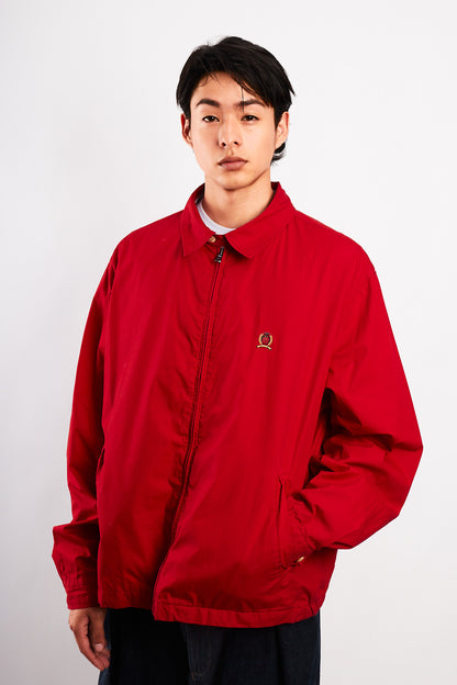 1990 Vintage Tommy Hilfiger Lion's Emblen Crimson Red Harrington (L/XL)