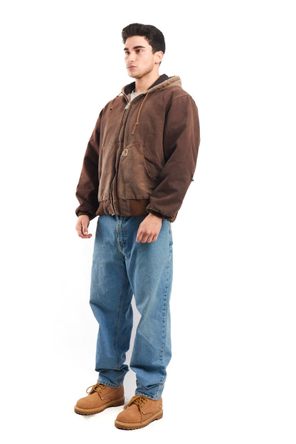 Vintage Carhartt J140 Faded Brown Duck Active Jacket (M/L)