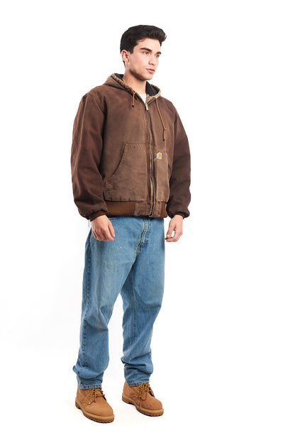 Vintage Carhartt J140 Faded Brown Duck Active Jacket (M/L)